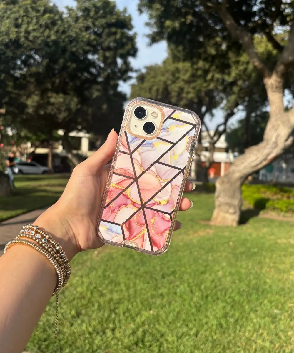 case-iphone-antishock-360-geometrico-coral