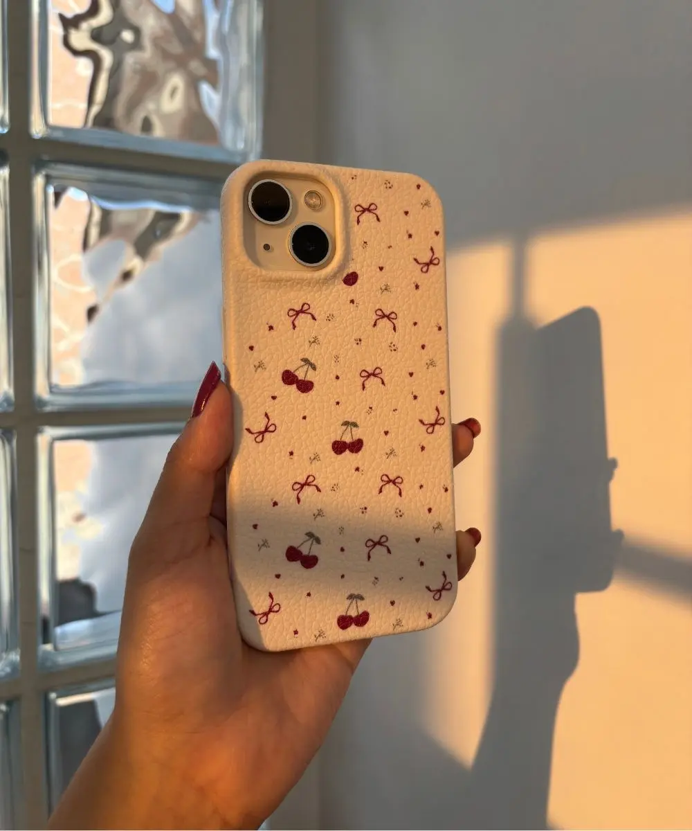 case-iphone-antishock-flexible-cerezas-y-lazos