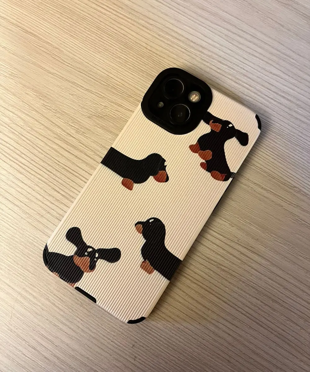case-iphone-antishock-flexible-forro-cuerina-dachshund