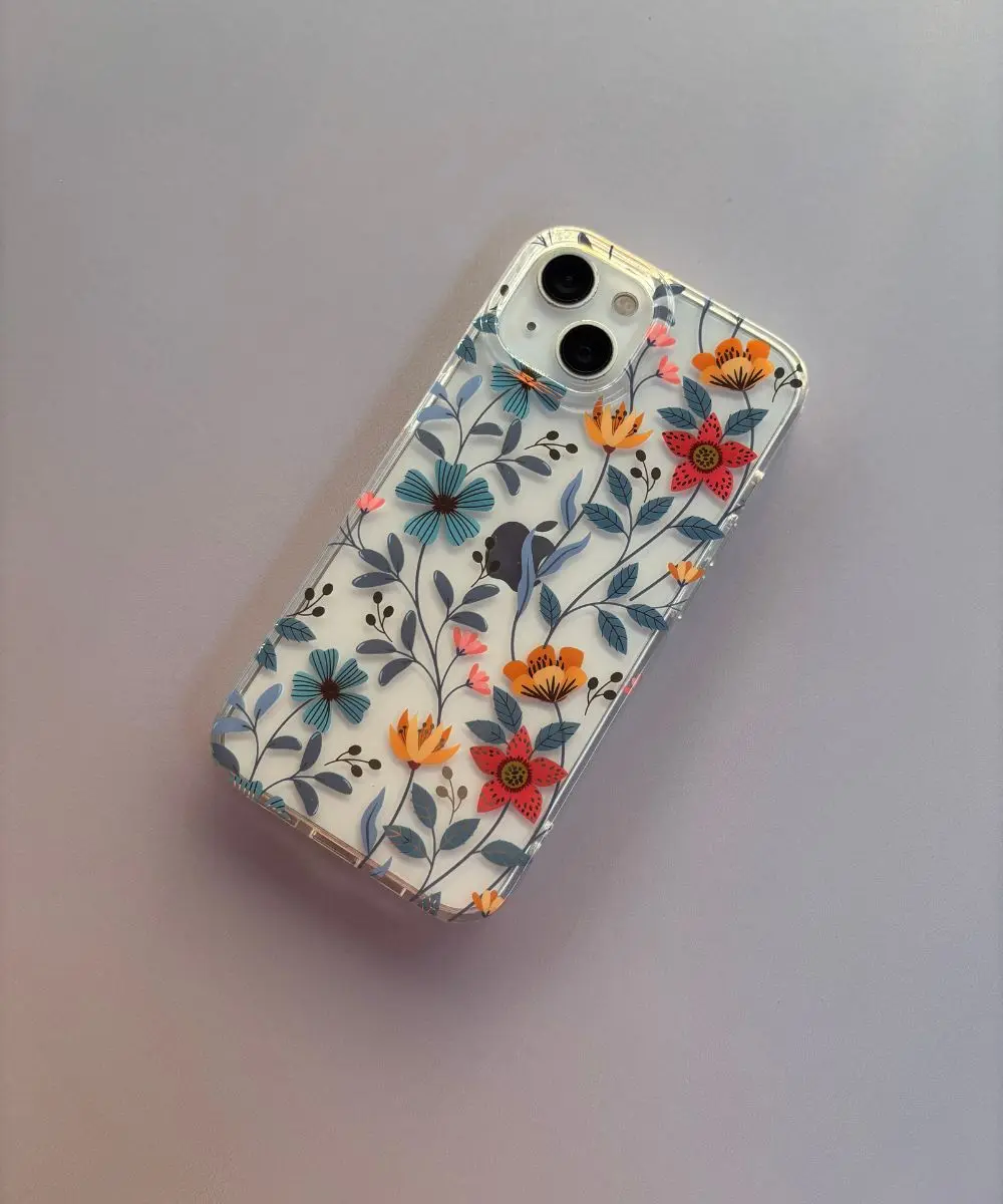 case-iphone-antishock-efecto-oro-flores-silvestres