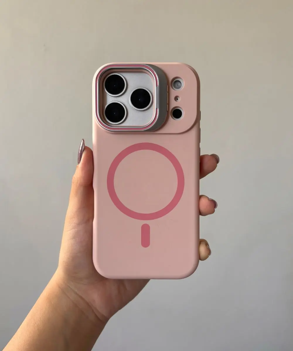 case-iphone-antishock-silicone-rosa-magsafe-parante