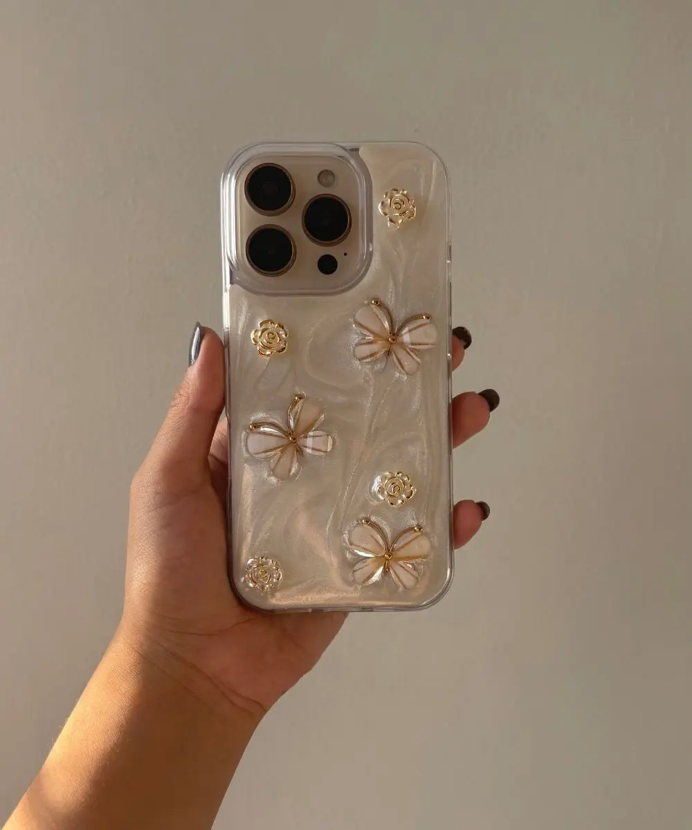 case-iphone-antishock-charms-mariposas-doradas
