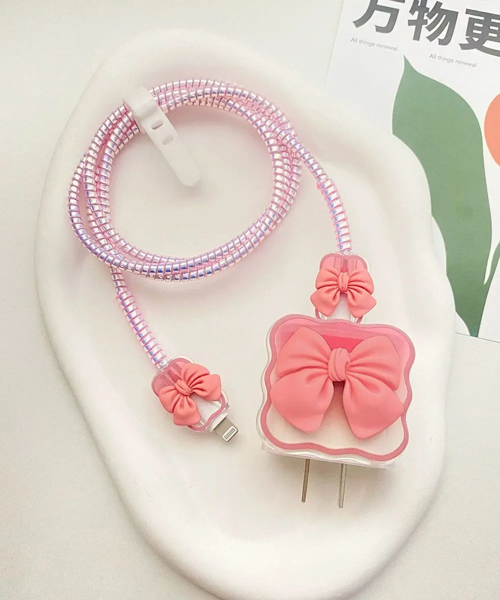 lazo rosa protector de cargador